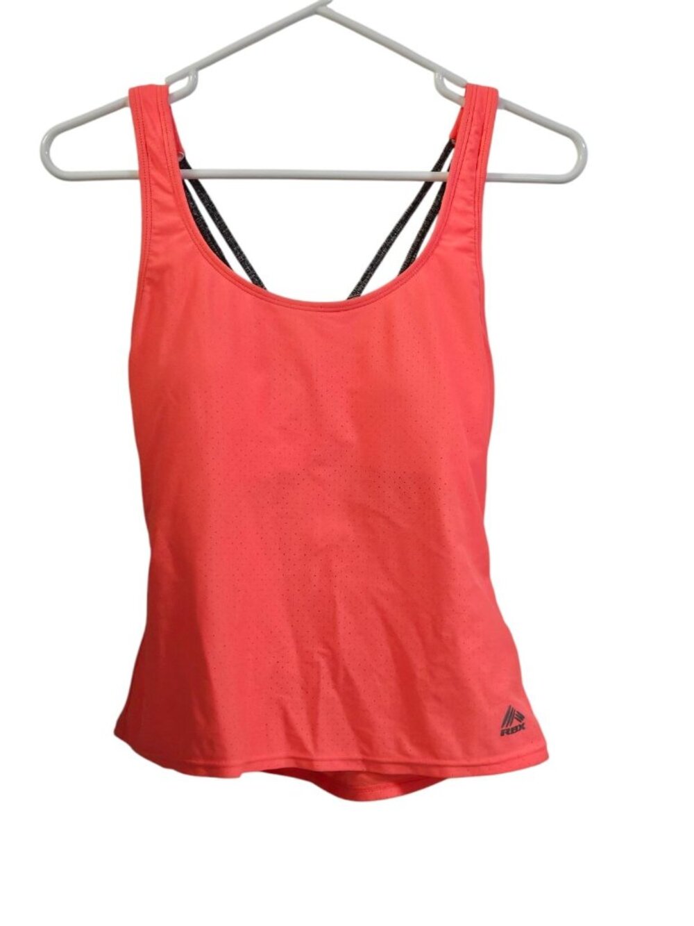 RBX Orange Mesh Strappy Back Sporty Tankini Top Women's Swimwear Medium